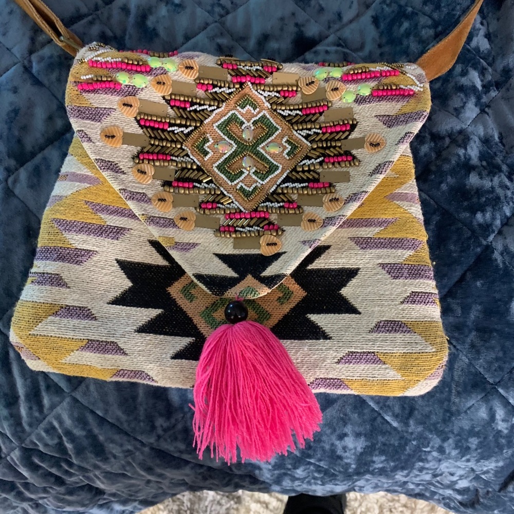 Lovestitch Boho crossover beaded bag..